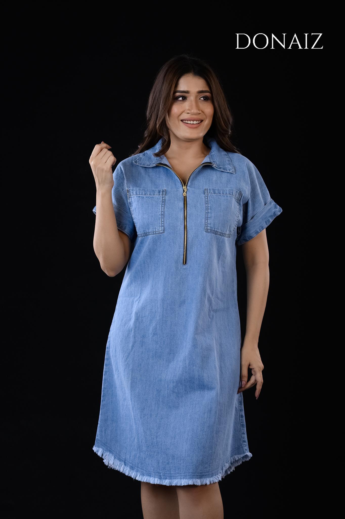 DONAIZ Two Pocketed Zipper Dress