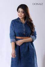 DONAIZ Elegant Denim dress without Belt